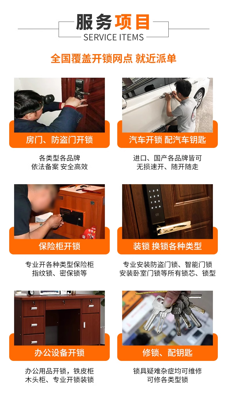 開鎖換鎖修鎖服務(wù)項目